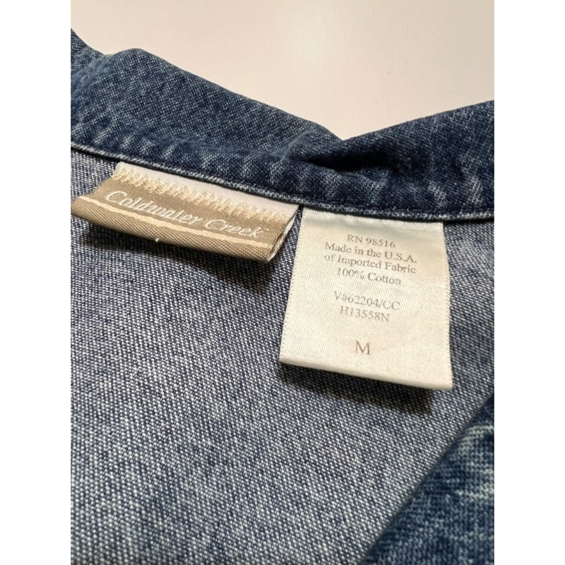 90s COLDWATER CREEK DENIM TAILORED JACKET MADE