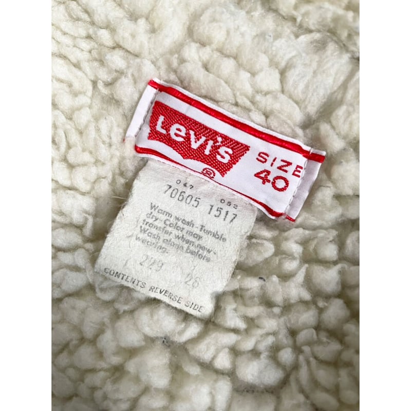 70s Levi's 70605 CORDUROY BOA JACKET MADE IN US