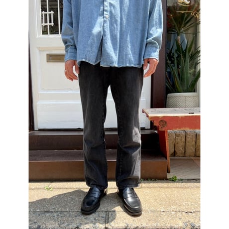 90s Wrangler BLACK DENIM PANTS MADE IN USA 🇺🇸 Size W36L30→W34L28