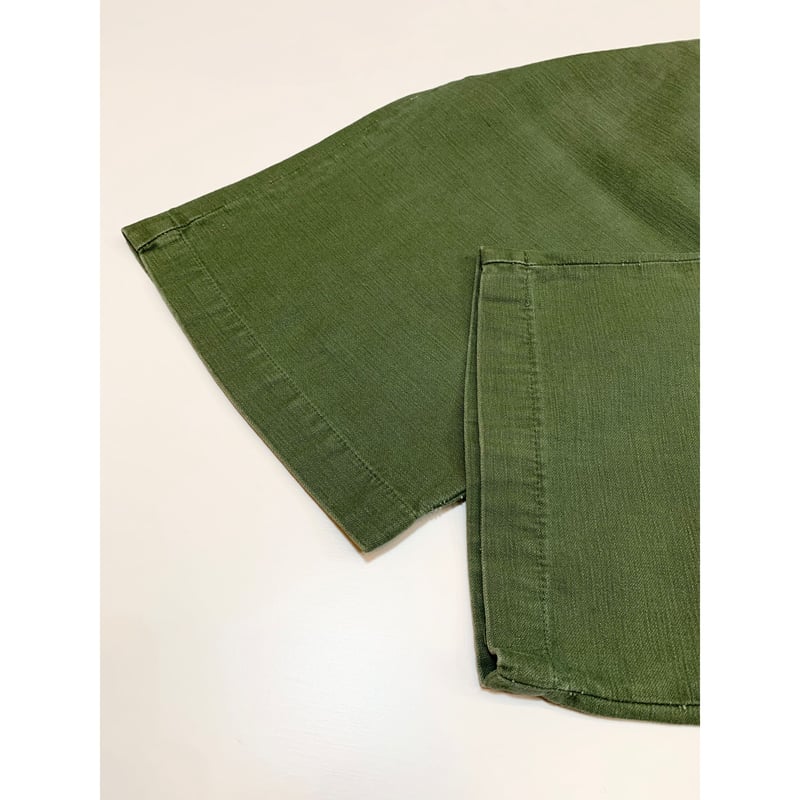 70s US ARMY OG-107 COTTON SATEEN BAKER PANTS Si
