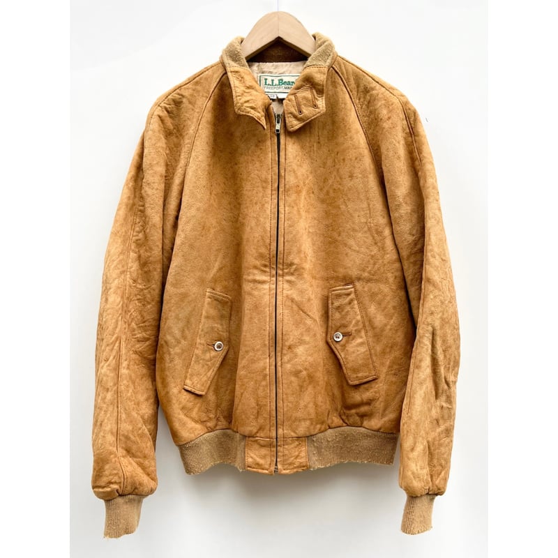 80s L.L.Bean LAMB SUEDE HARRINGTON JACKET Size