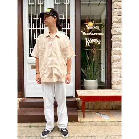 90s ZAVA OPEN COLLAR CUBA SHIRT Size XXL