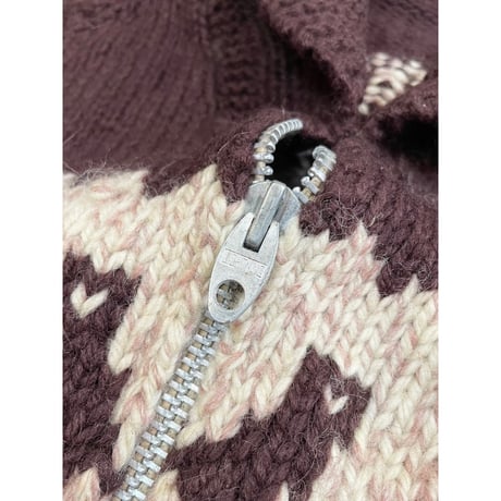 60s "TOTEM POLE" COWICHAN SWEATER Size XL程
