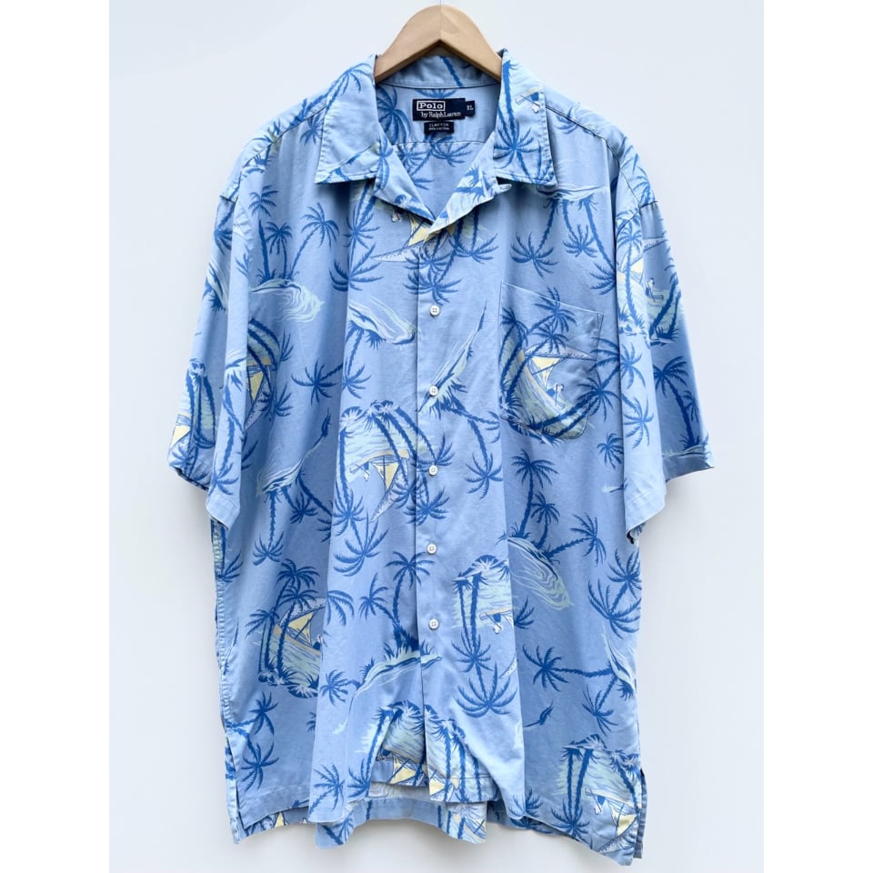 90s Ralph Lauren オープンカラー シャツ CLAYTON L 90s Ralph Lauren オープンカラー シャツ CLAYTON L