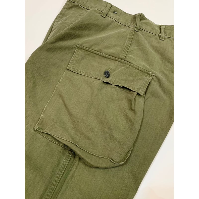 40s US ARMY M-43 HBT CARGO PANTS Size W32L33→W3...