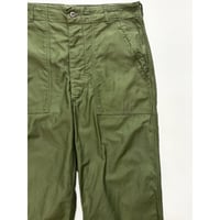 60s US ARMY OG-107 COTTON SATEEN BAKER PANTS Size W36L33→W35L32.5