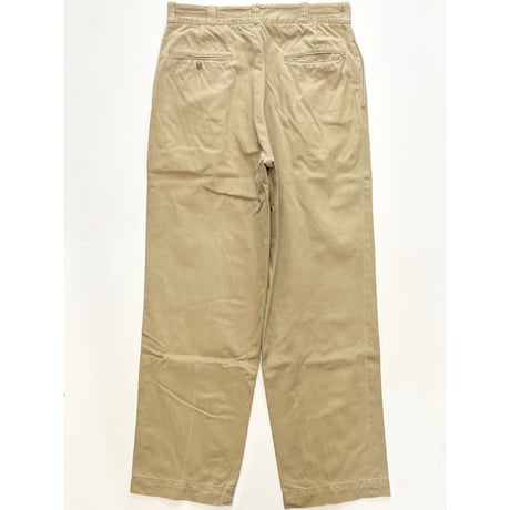 60s US ARMY KHAKI TROUSERS Size W34L33→W33L32.5