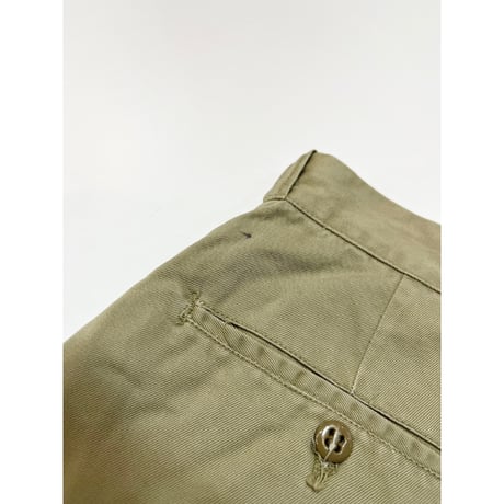70s US ARMY KHAKI TROUSERS Size W36L32→W35L31