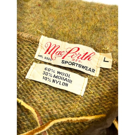 50s "MOHAIR" RACE UP SWEATER Size L