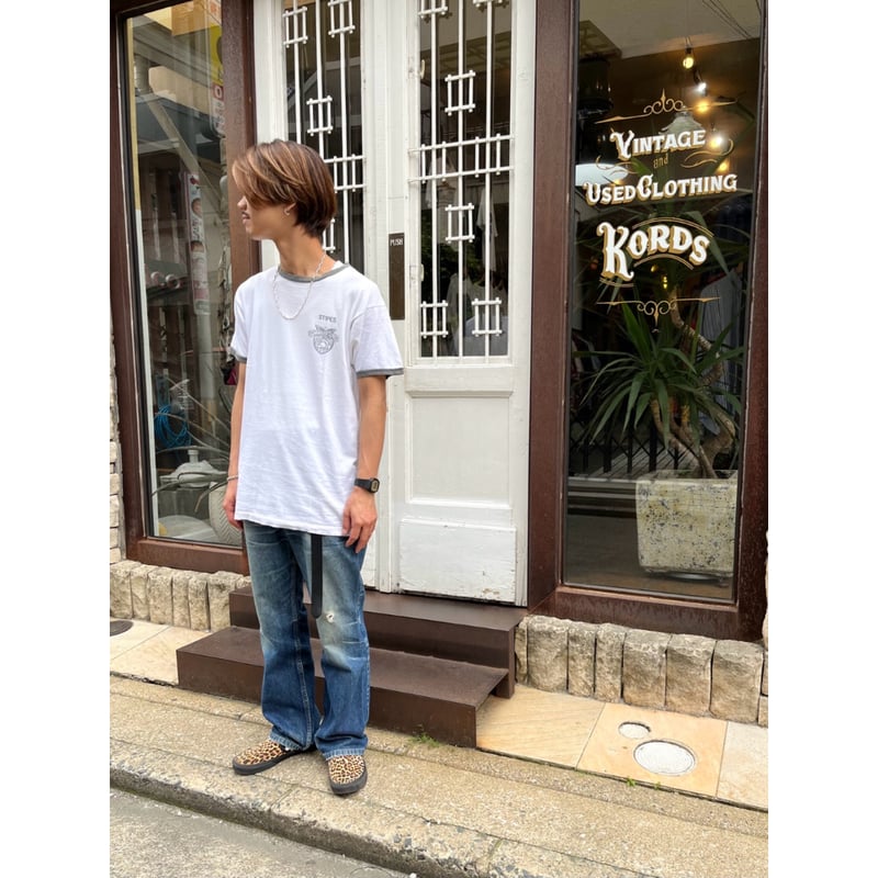 80's MADE IN U.S.A 13starリンガーTee 裾シングル 80's MADE IN U.S.A 13starリンガーTee 裾シングル 80's MADE IN