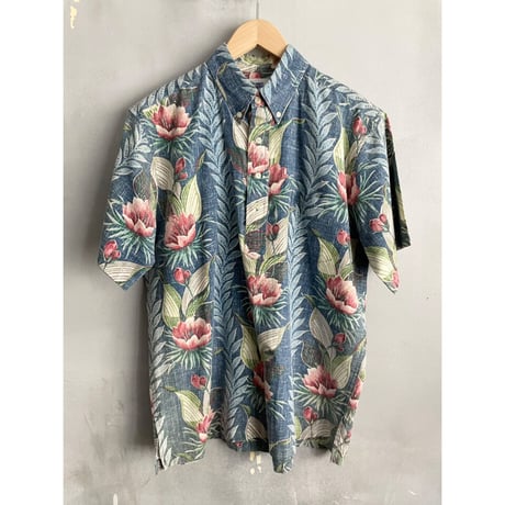 90s REYN SPOONER PULLOVER ALOHA SHIRT TAILORED IN USA 🇺🇸 Size M
