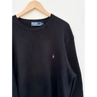 90s Ralph Lauren "BLACK" COTTON KNIT Size L