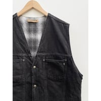 90s Levi's "REVERSIBLE" BLACK DENIM VEST MADE IN USA 🇺🇸 Size L