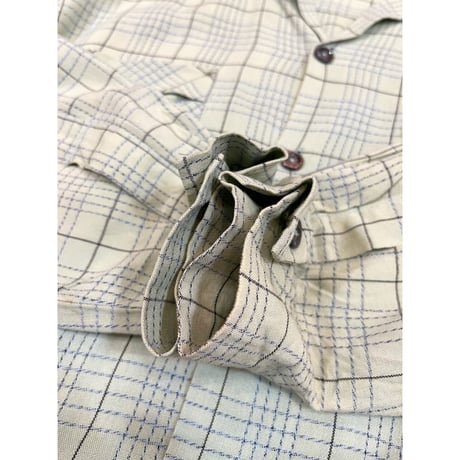 50s RAYON OPEN COLLAR SHIRT Size M