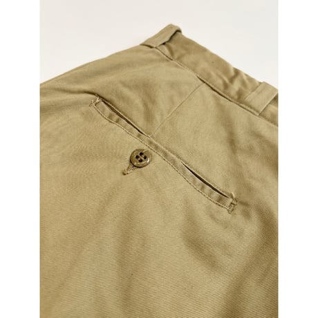 60s US ARMY KHAKI TROUSERS Size W33L31→W32L30.5