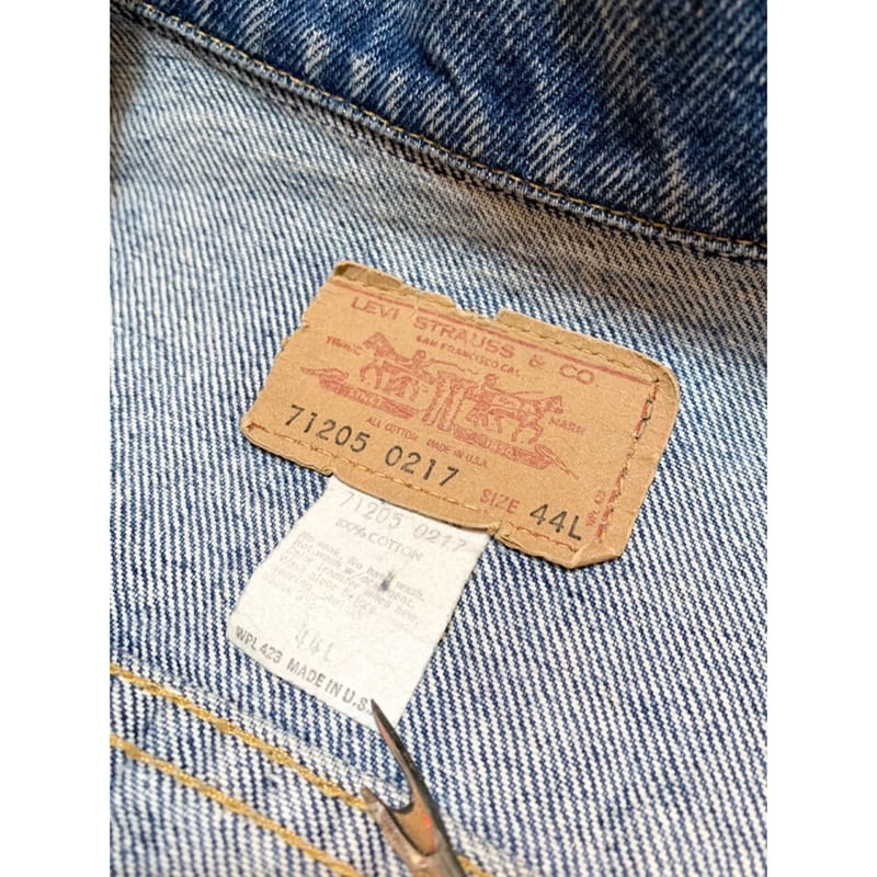 【美品】70sアメリカ製Levi's デニムジャケット 71205-0217 リーバイス 71205【Levi's 71205-0217】デニムジャケット