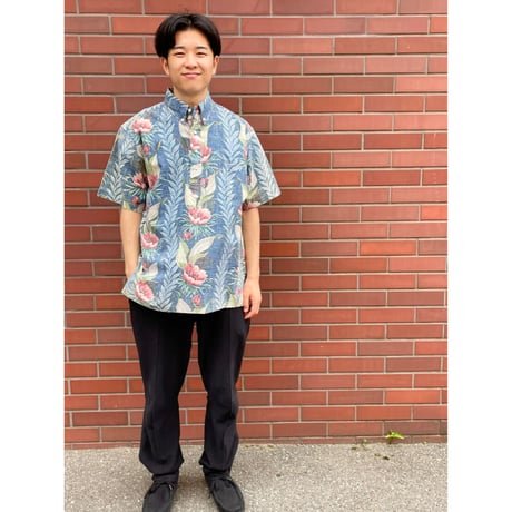 90s REYN SPOONER PULLOVER ALOHA SHIRT TAILORED IN USA 🇺🇸 Size M