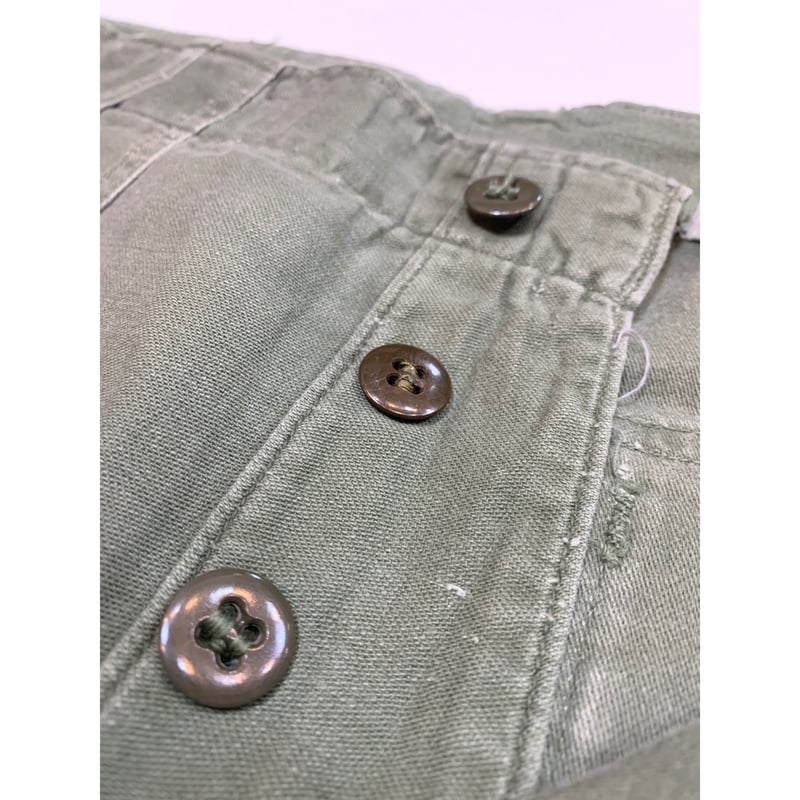 60s US ARMY OG-107 COTTON SATEEN BAKER PANTS Si 60s US ARMY OG-107 COTTON SATEEN BAKER PANTS Si