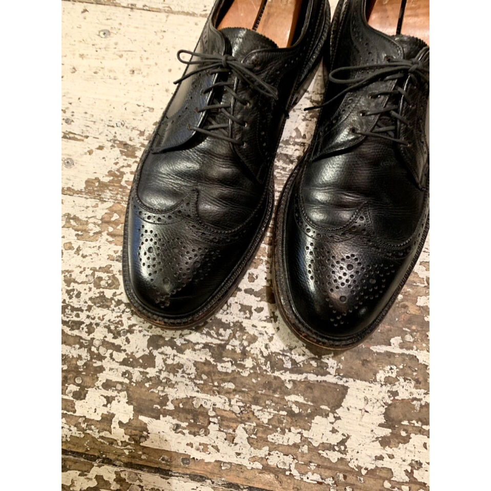 Stacy Adams ウィングチップ ドレスシューズ ブラック 8 80s STACY ADAMS DRESS SHOES MADE IN USA 🇺🇸 Size