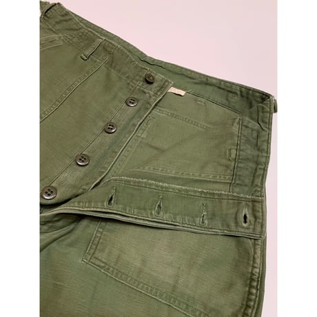 64s US ARMY OG-107 COTTON SATEEN BAKER PANTS Size W33L31