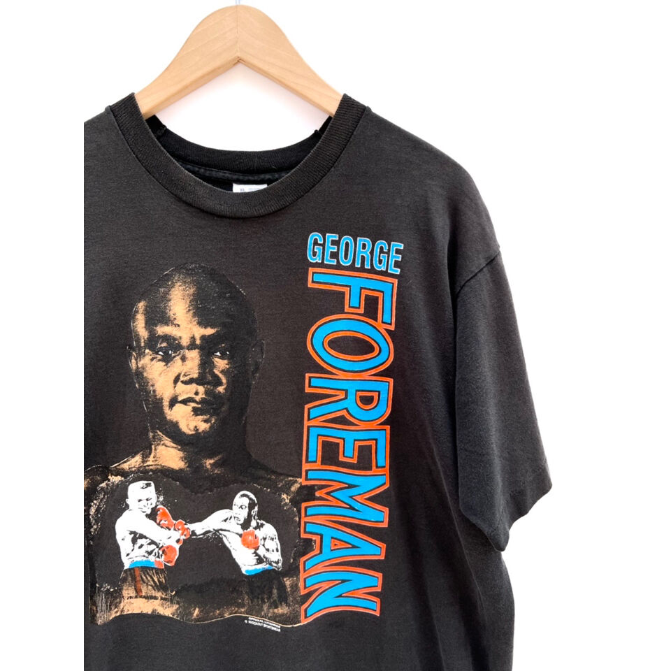 vintage george foreman athletic department t shirt 海外 即決-