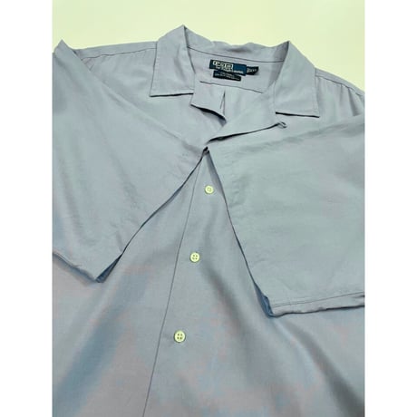 90s Ralph Lauren "CALDWELL" S/S OPEN COLLAR SHIRT Size XXL