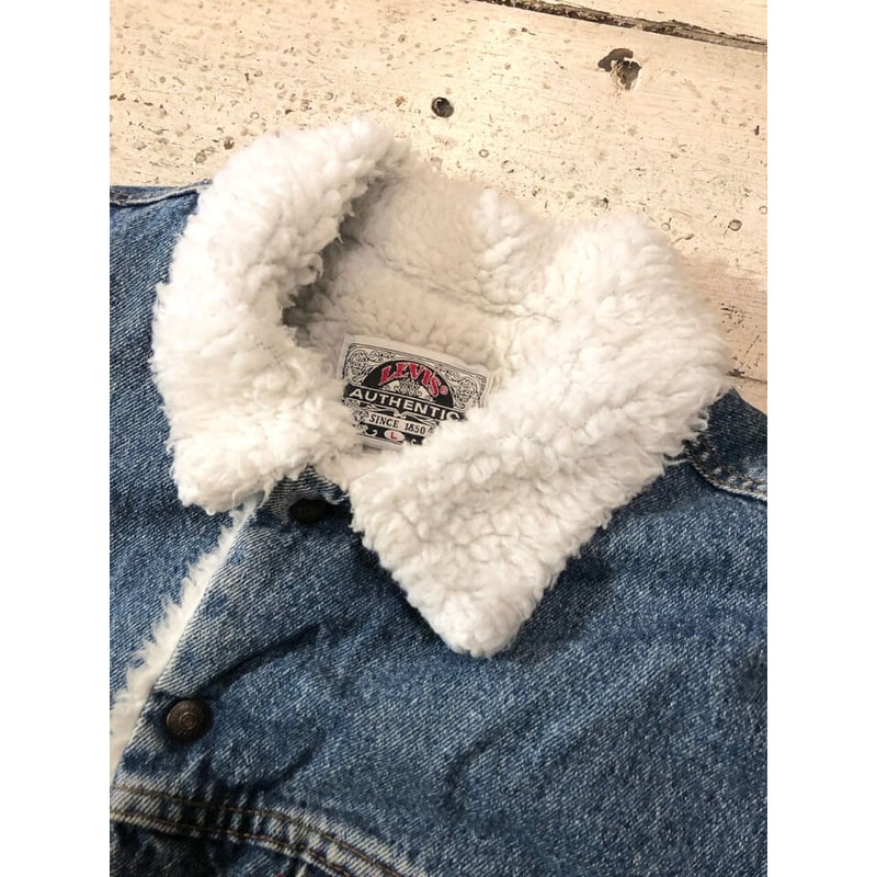 90s Levi's 70609 DENIM BOA JACKET MADE IN USA