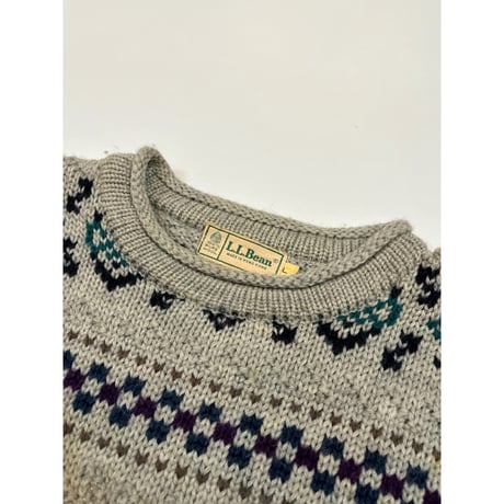 80s L.L.BEAN "ROLL NECK" WOOL SWEATER Size L