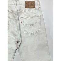 90s Levi’s 501 WHITE DENIM PANTS MADE IN USA 🇺🇸 Size W31L30→W30L29