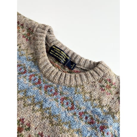 80s BROOKS BROTHERS SHETLAND WOOL KNIT MADE IN SCOTLAND 🏴󠁧󠁢󠁳󠁣󠁴󠁿 Size L