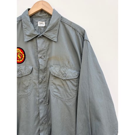 60s Lee "HBT" WORK SHIRT MADE IN USA 🇺🇸 Size 17〜17 1/2