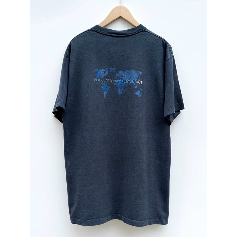 Eric Clapton World Tour 01 Tシャツ Lサイズ 古着 00s USA製 Eric Clapton 「World Tour 2001」 ツアー