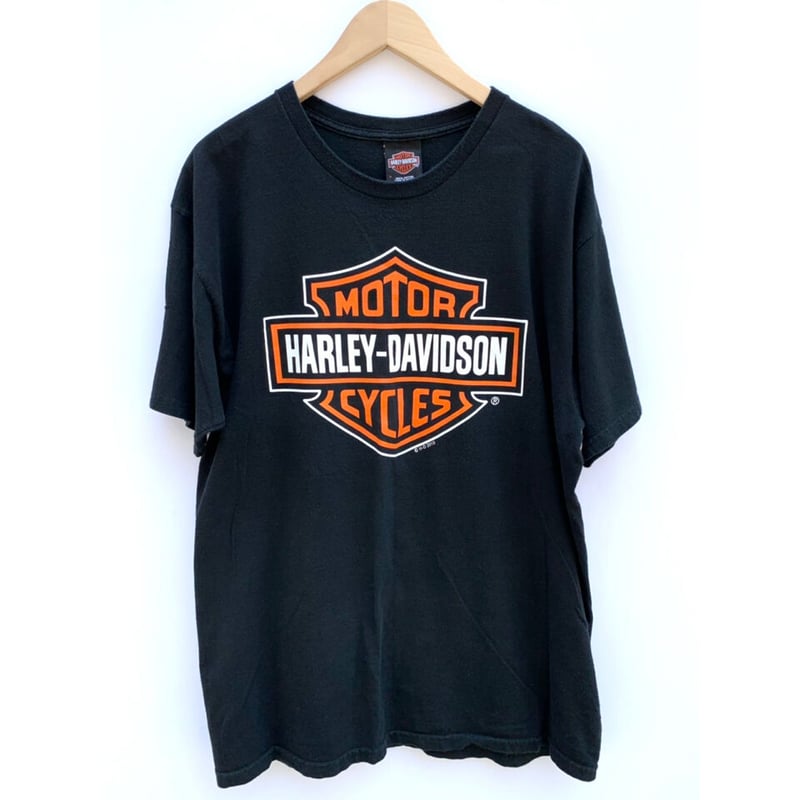 ハーレーダビッドソン Tシャツ ラインストーン USA製 XS 黒 赤 ピチT ハーレーダビッドソン Tシャツ ラインストーン USA製 XS 黒 赤