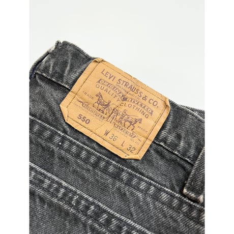 90s Levi’s 550 BLACK DENIM PANTS MADE IN USA 🇺🇸 Size W36L32→W35L30