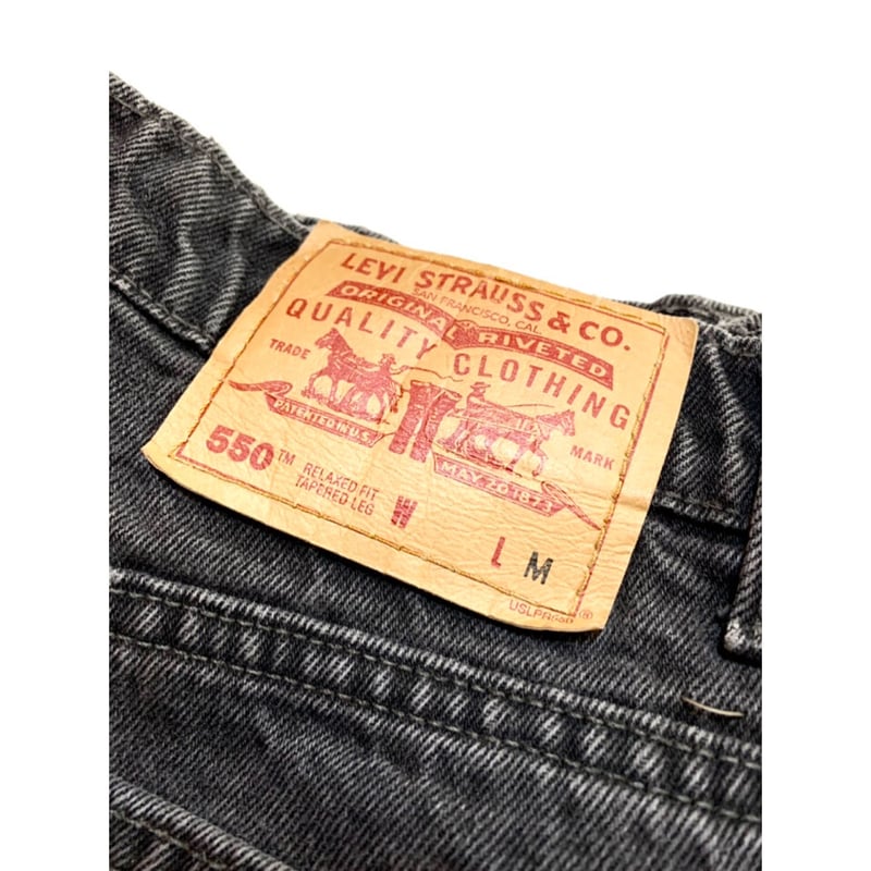 90s Levi's 550 BLACK DENIM MADE IN CANADA 🇨🇦 S