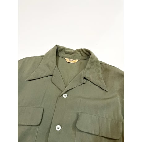 50s BOTANY OPEN COLLAR SHIRT Size M