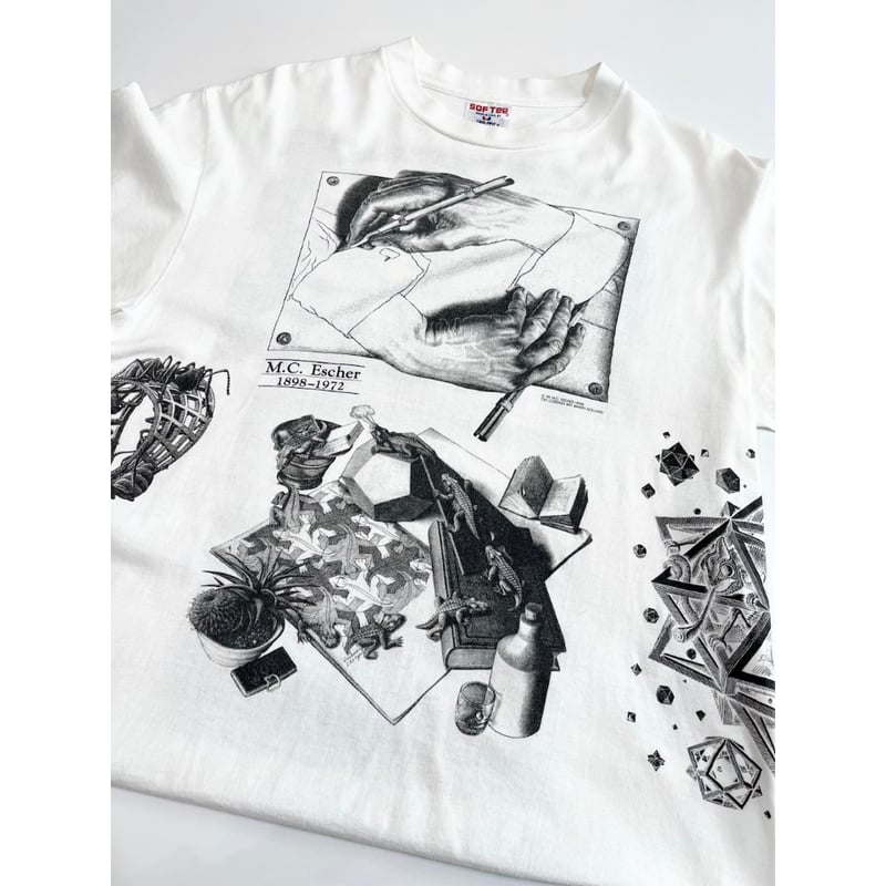 90‘s USA製 エッシャー Maurits Escher パロディTee 90's USA製 エッシャー Maurits Escher パロディTee - メルカリ
