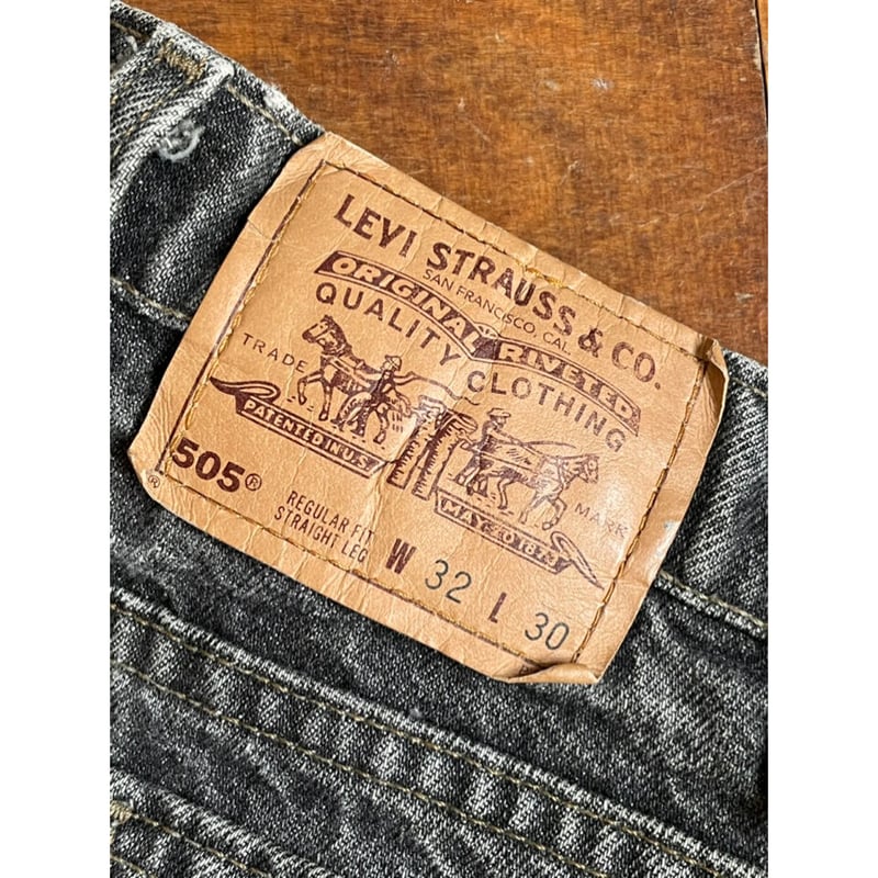90s Levi's 505-0259 BLACK DENIM PANTS MADE IN U