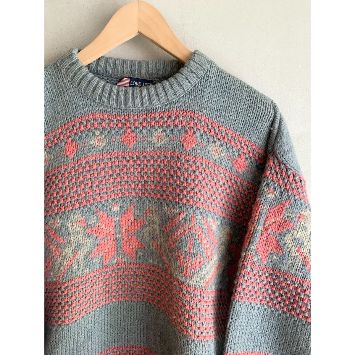 DEADSTOCK 80s lord jeff コットンニットXL 80s LORD JEFF WOOL KNIT MADE IN USA 🇺🇸 Size M |