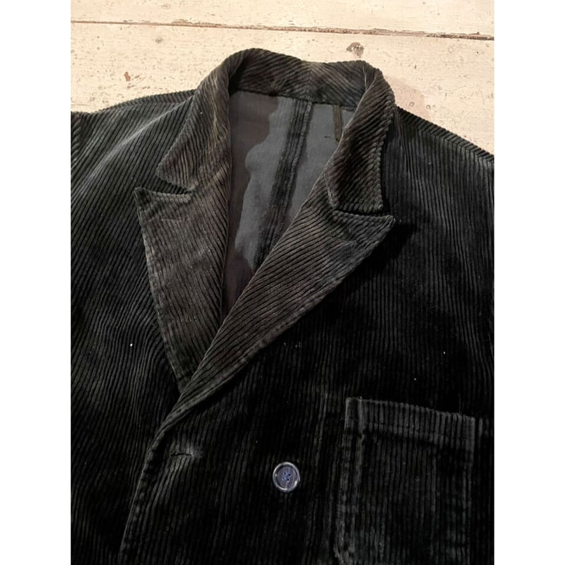 80s DOUBLE BREASTED CORDUROY WORK JACKET MADE I
