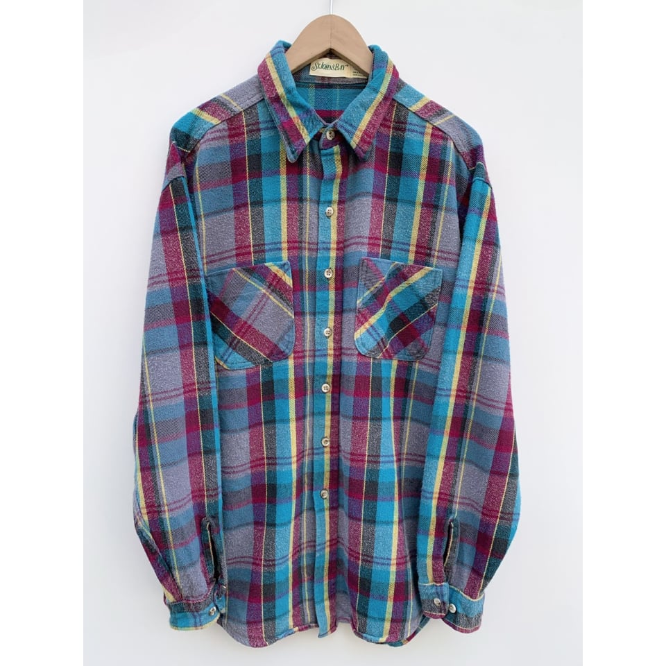 80s ST. JOHN'S BAY FLANNEL SHIRT MADE IN USA 🇺🇸