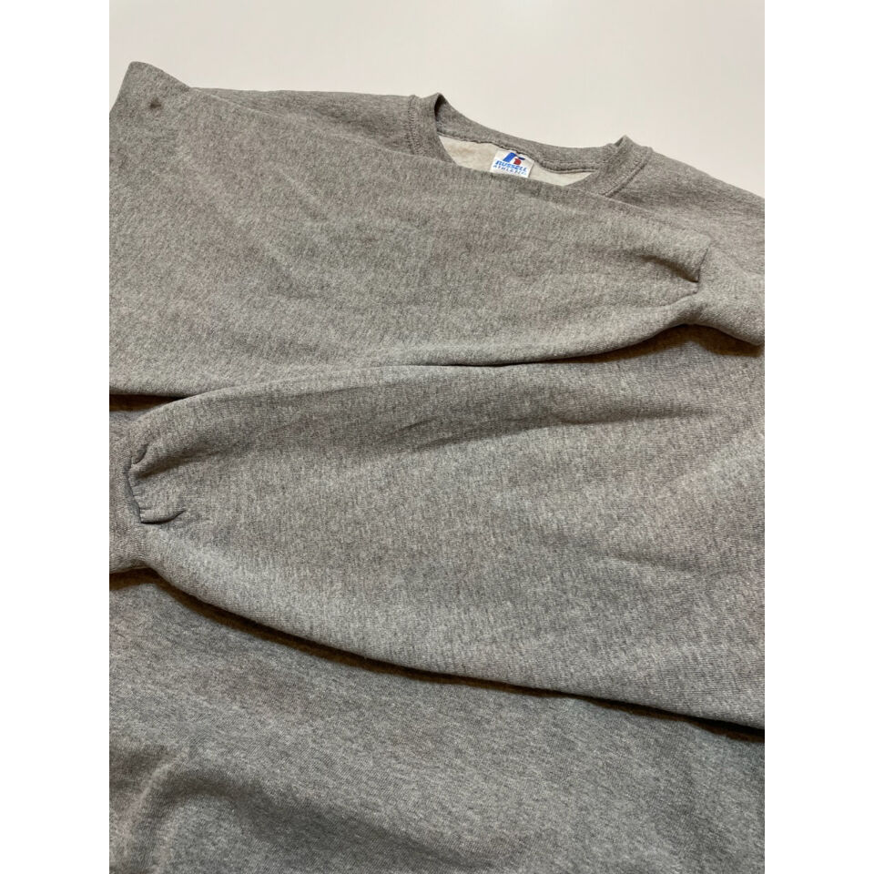 (古着)00s russell athletic 短丈無地スウェット 00s RUSSELL ATHLETIC ラッセル 無地 スウェット 刺繍タグ