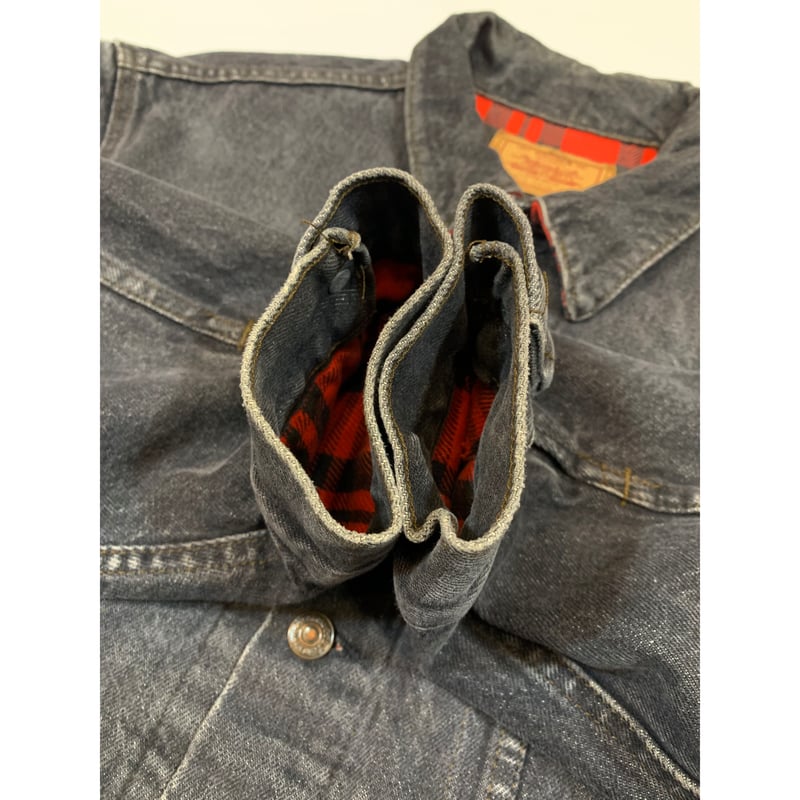 80〜90s Levi's 70411 FLANNEL LINED BLACK DENIM J