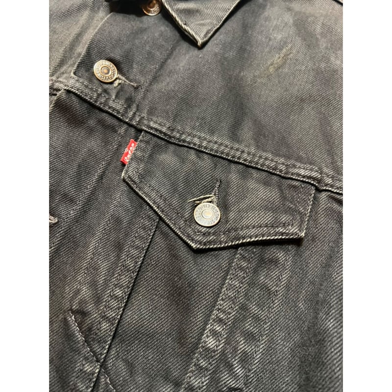 【DEAD STOCK】 80s 70503-02 ブラックデニム　ジージャン 80s Levi's 70503-02 BLACK DENIM JACKET Size M |