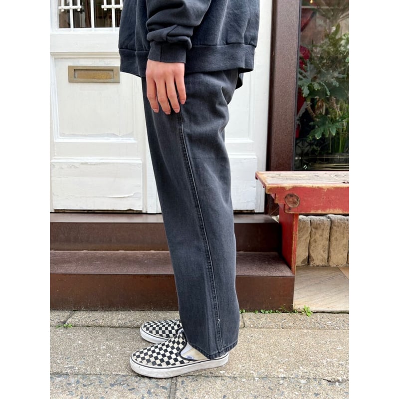 80s Carhartt フレアパンツ チャコール ダック地 80s carhartt 5POCKET DUCK PANTS MADE IN USA 🇺🇸