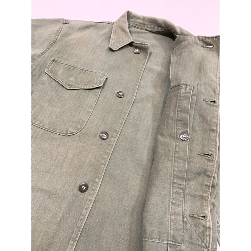 50s ビンテージ usmc p53 HBT ユーティリティジャケット 34 Vintage 50s US Military P53 HBT Jacket Size 34 USMC Stencil