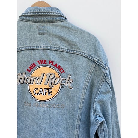 90s Lee 220 "Hard Rock CAFE" DENIM JACKET MADE IN USA 🇺🇸  Size M