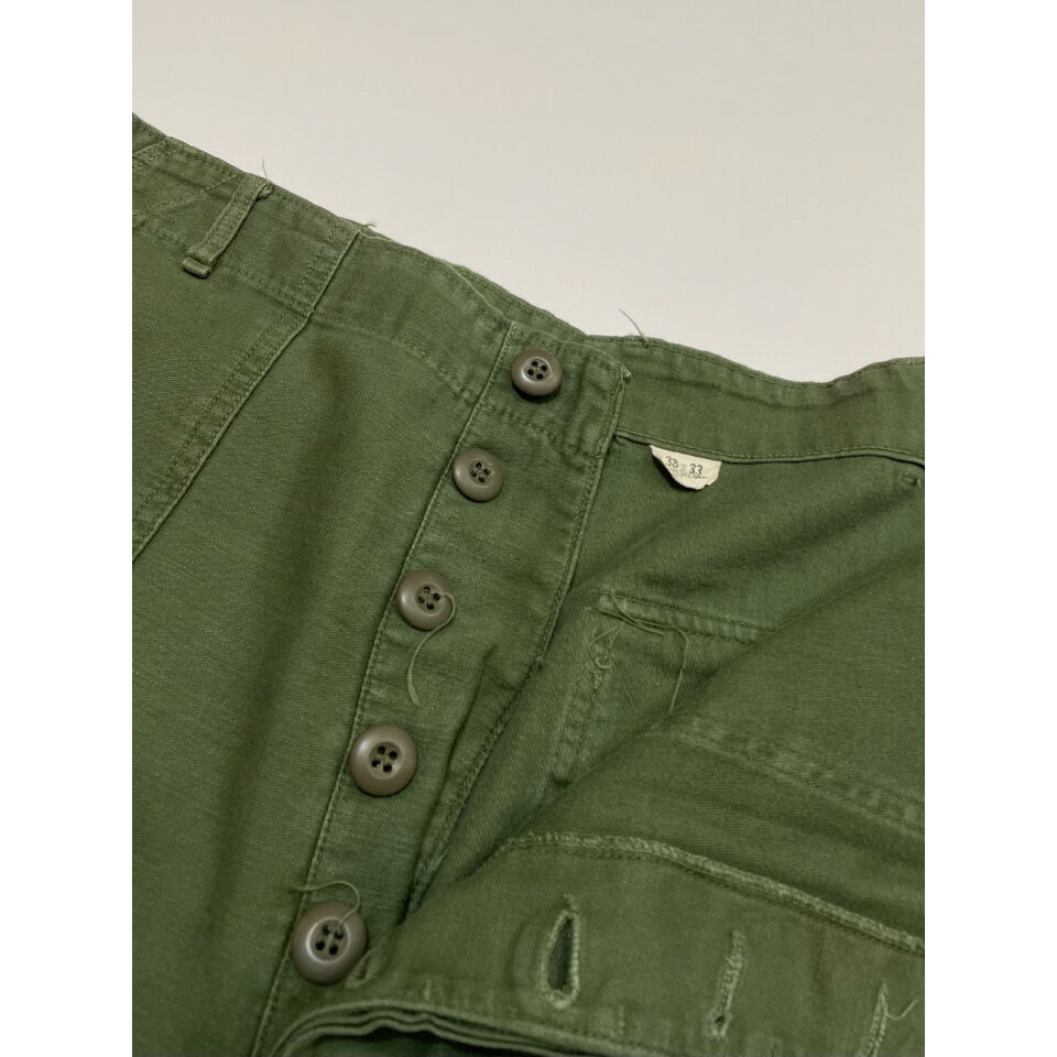 60s US ARMY OG-107 COTTON SATEEN BAKER PANTS Si