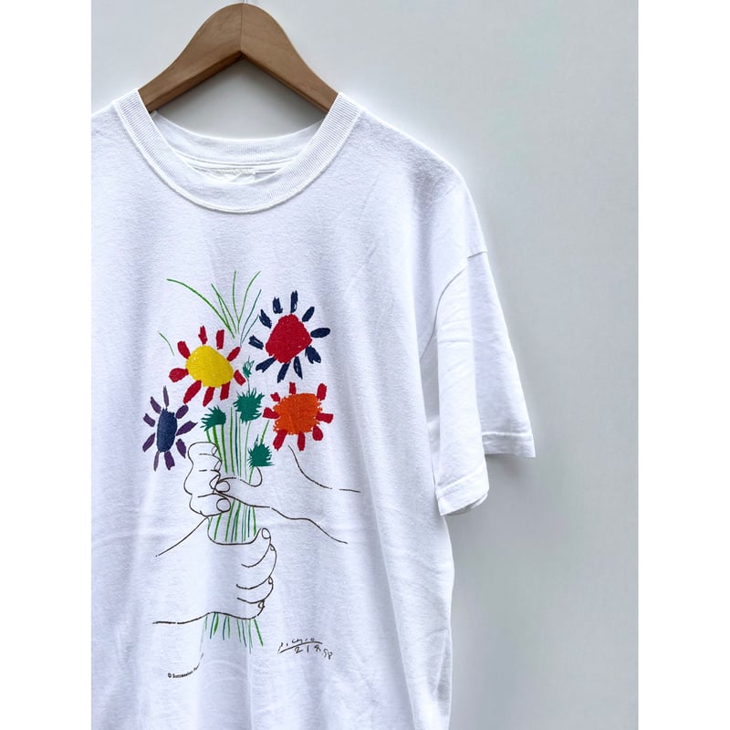 ビンテージ Tシャツ アート ピカソ pablo picasso 花束を持つ手 VINTAGE ART TEE】Pablo Picasso/パブロピカソ「花束を持つ手