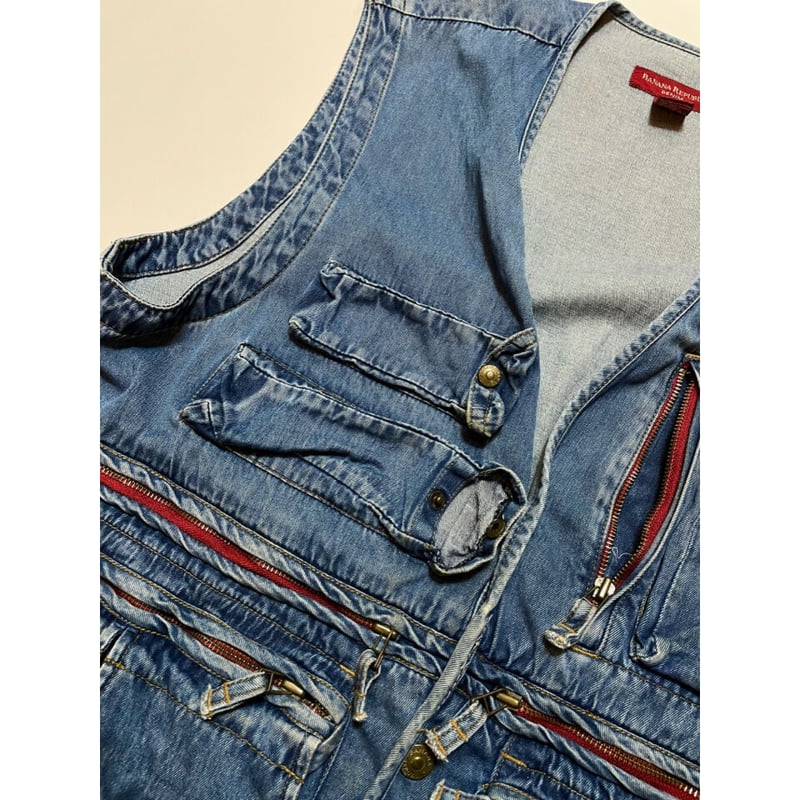 ♦︎90s BANANA REPUBLIC ボーダー ハーフコート ジャケット ♦︎90s BANANA REPUBLIC ボーダー ハーフコート ジャケット